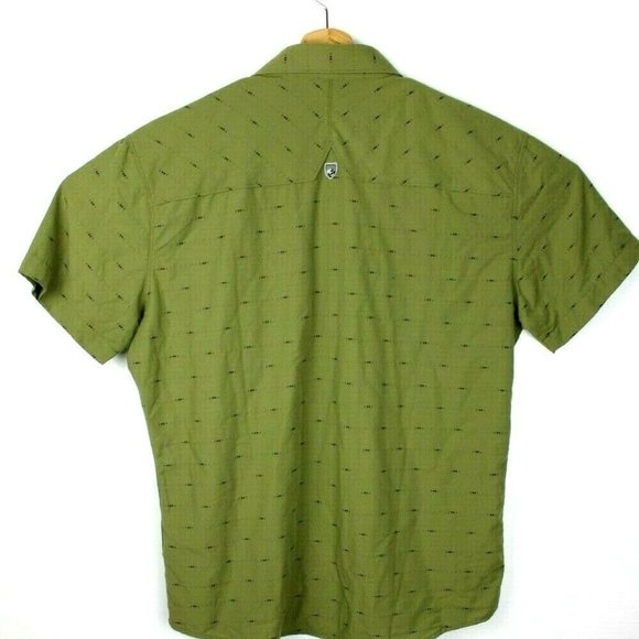 Kuhl Mens Size Large Green Brown Nylon Shirt - Picture 4 of 5